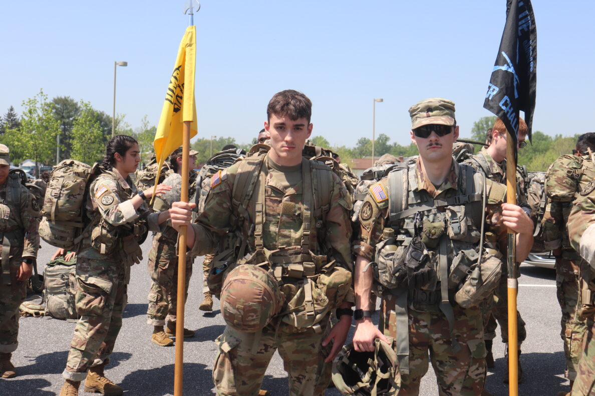 Cadets ready for 12 mile ruck march